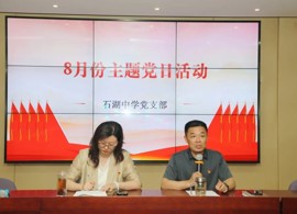 【石中·党建】精神洗礼，行动引领——党的二十届三中全会精神深度学习党日活动